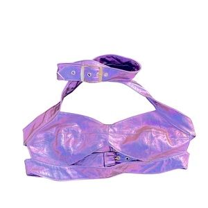 CLUBEXX Metallic Purple Bralette.